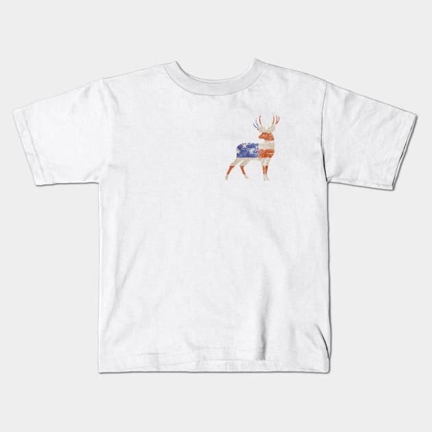 Patriotic Deer Logo Kids T-Shirt by Mill Creek Designs